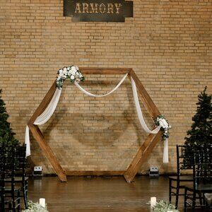 Ling’s Moment White Chiffon Wedding Arch Drape 29”x264”